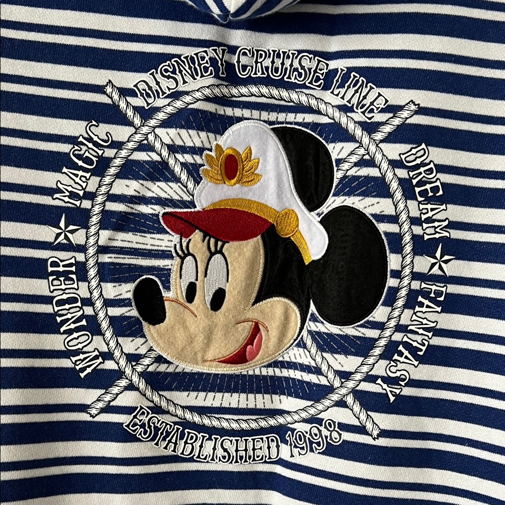 Disney Cruise Line Exclusive Navy and White Striped Zip Sweatshirt - Picture 6 of 9